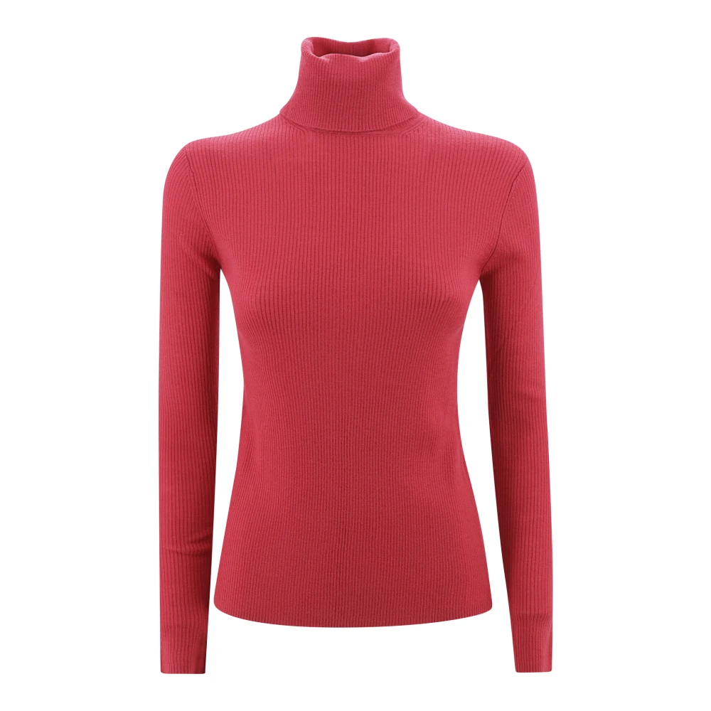 P.a.r.o.s.h. Rode Wol Ribgebreide Trui Red Dames
