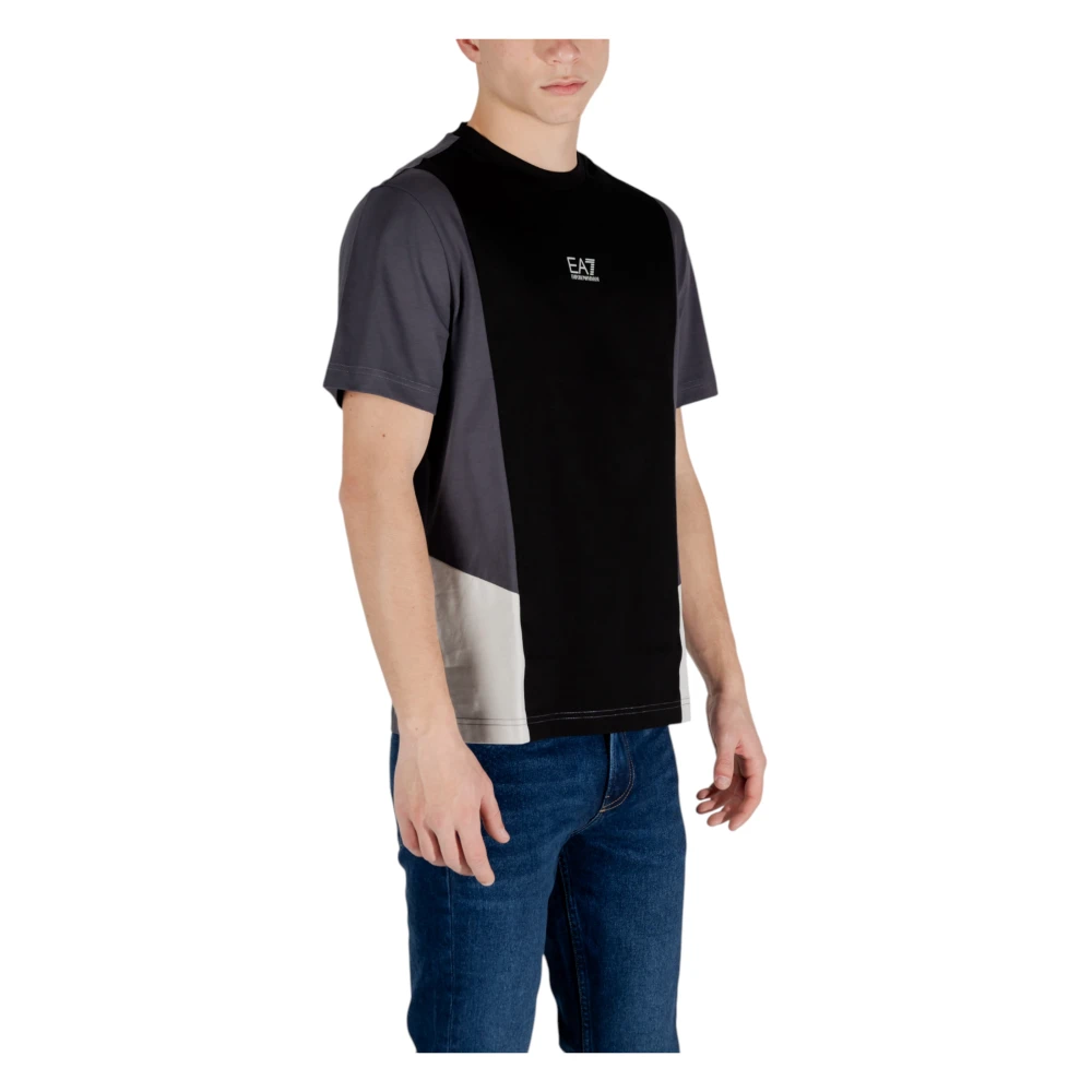 Emporio Armani EA7 Katoenen T-shirt korte mouwen lente zomer Black Heren