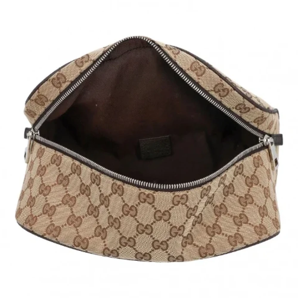 Gucci Vintage Pre-owned Fabric crossbody-bags Brown Dames