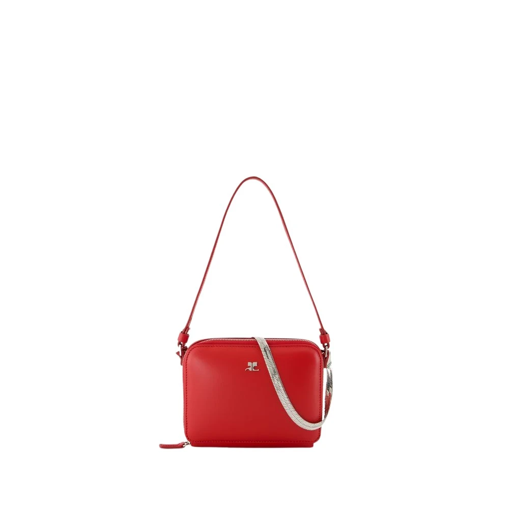 Courrèges Rode Leren Cloud Chained Tas Red Dames