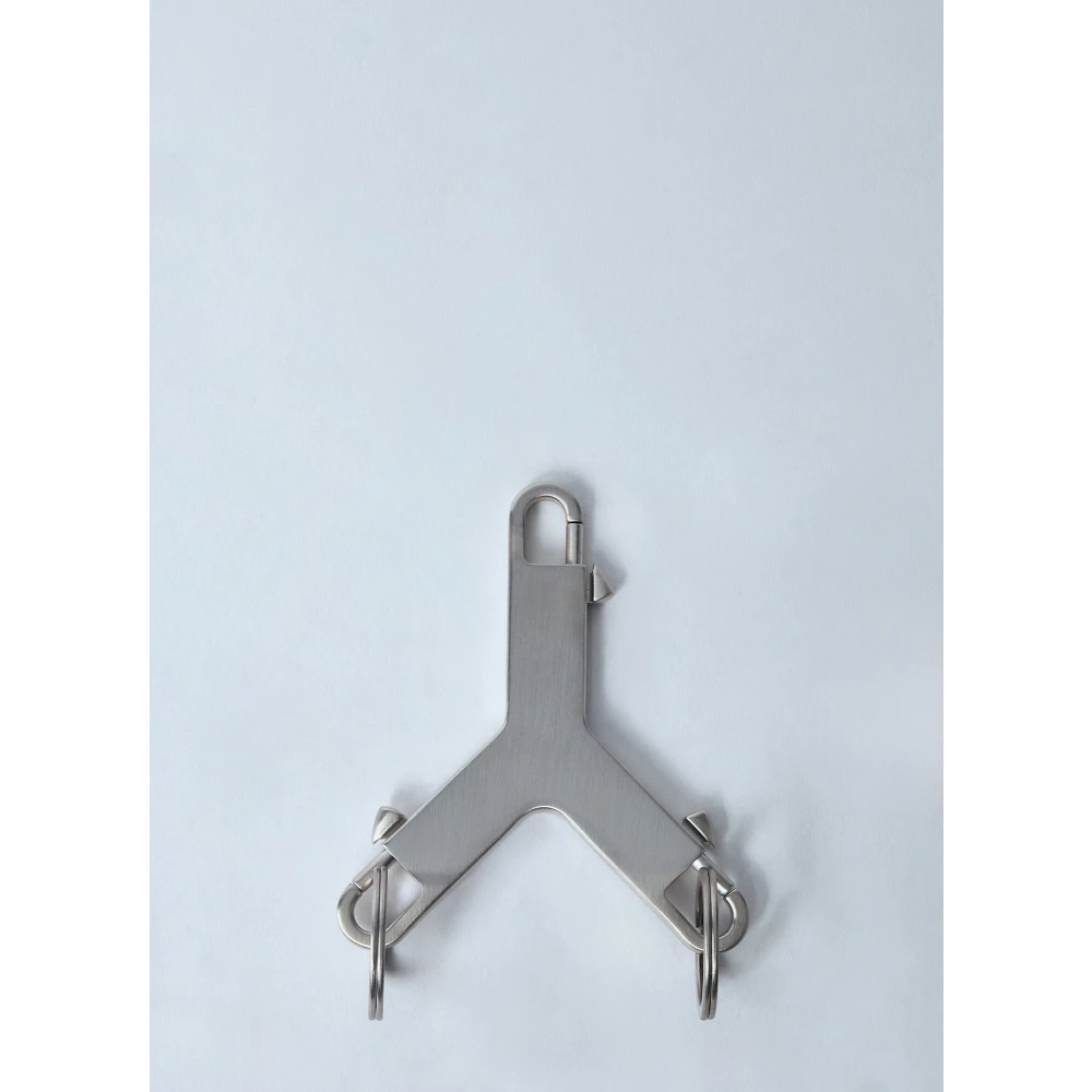 Rick Owens Sleutelhanger met Logo Gravure Gray Heren