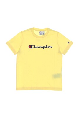gul-crewneck-tee-kortarmad-t-shirt