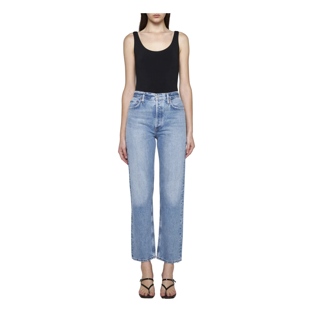Agolde Hoge Taille Skinny Jeans Blue Dames