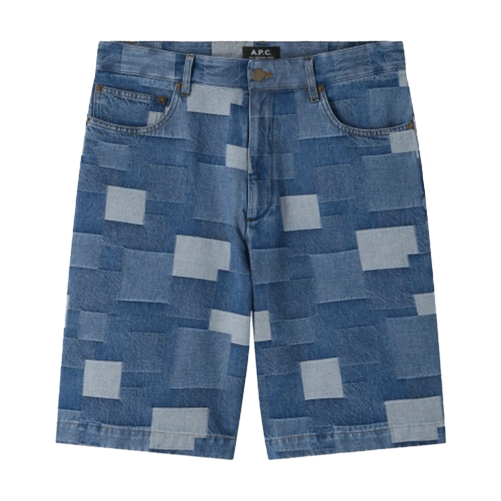 A.p.c. Shorts met textuurpatroon Blue Heren