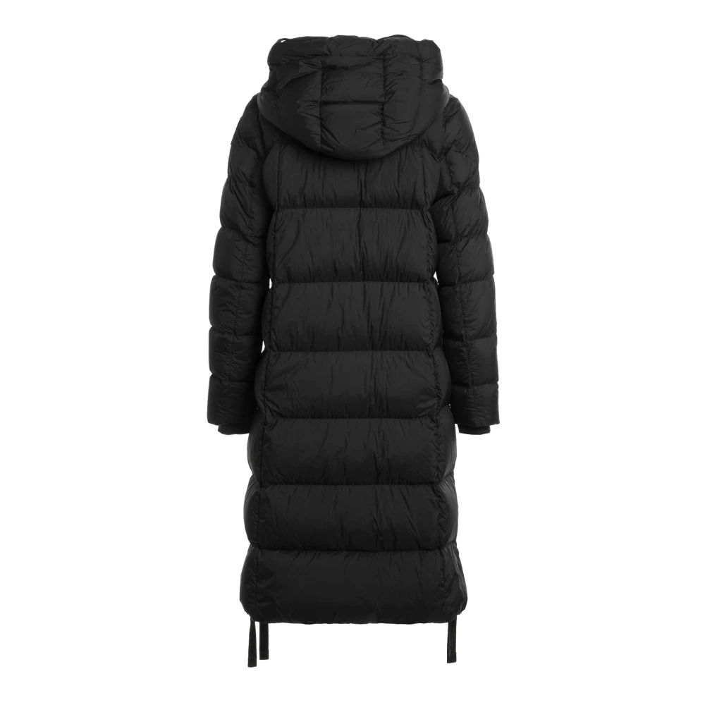 Parajumpers Lange Gewatteerde Jas met Capuchon Black Dames