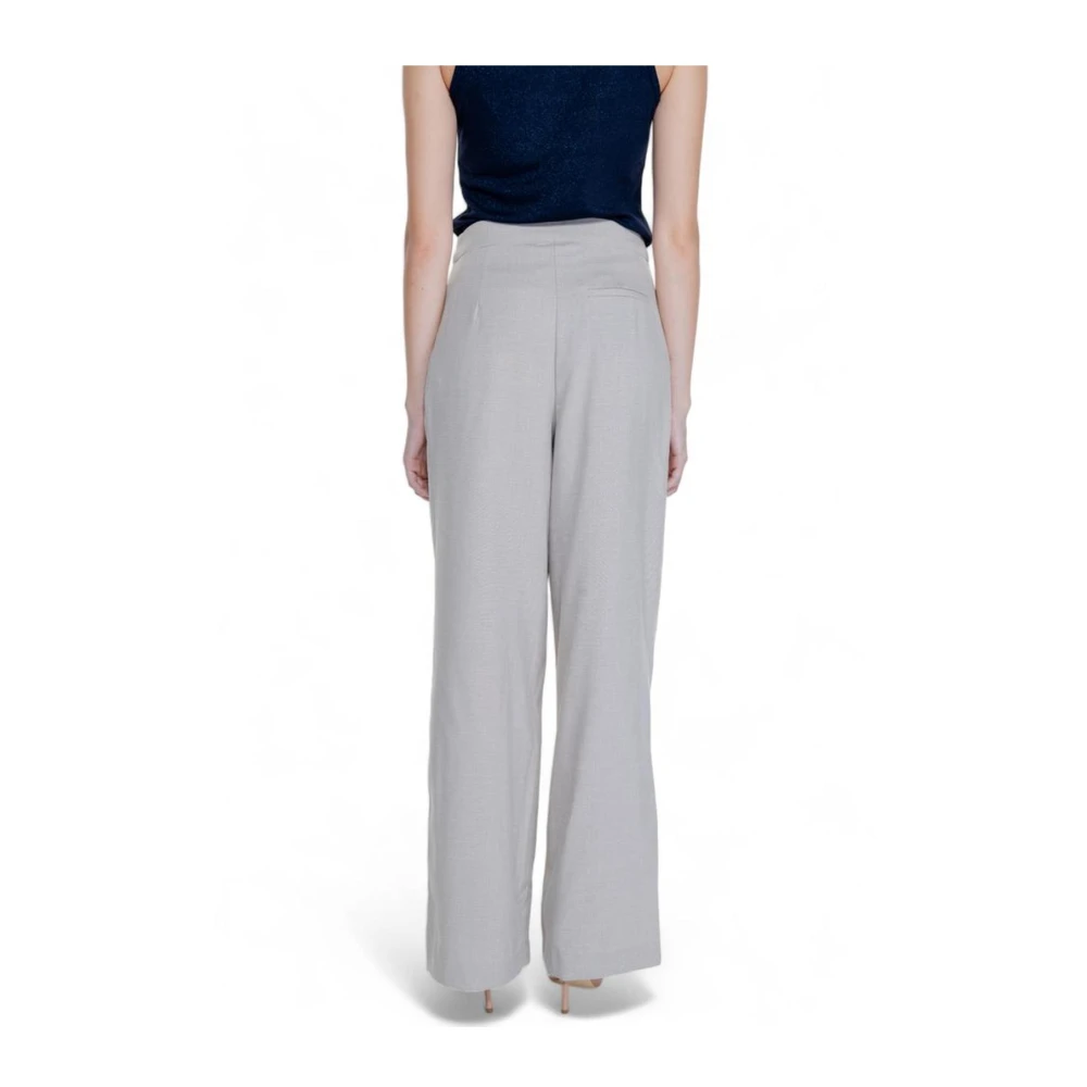Vila Elegante Palazzo Broek met Spandex Beige Dames