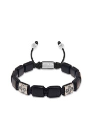 The Dorje Flatbead Collection Bracelet - Matte Onyx and Silver