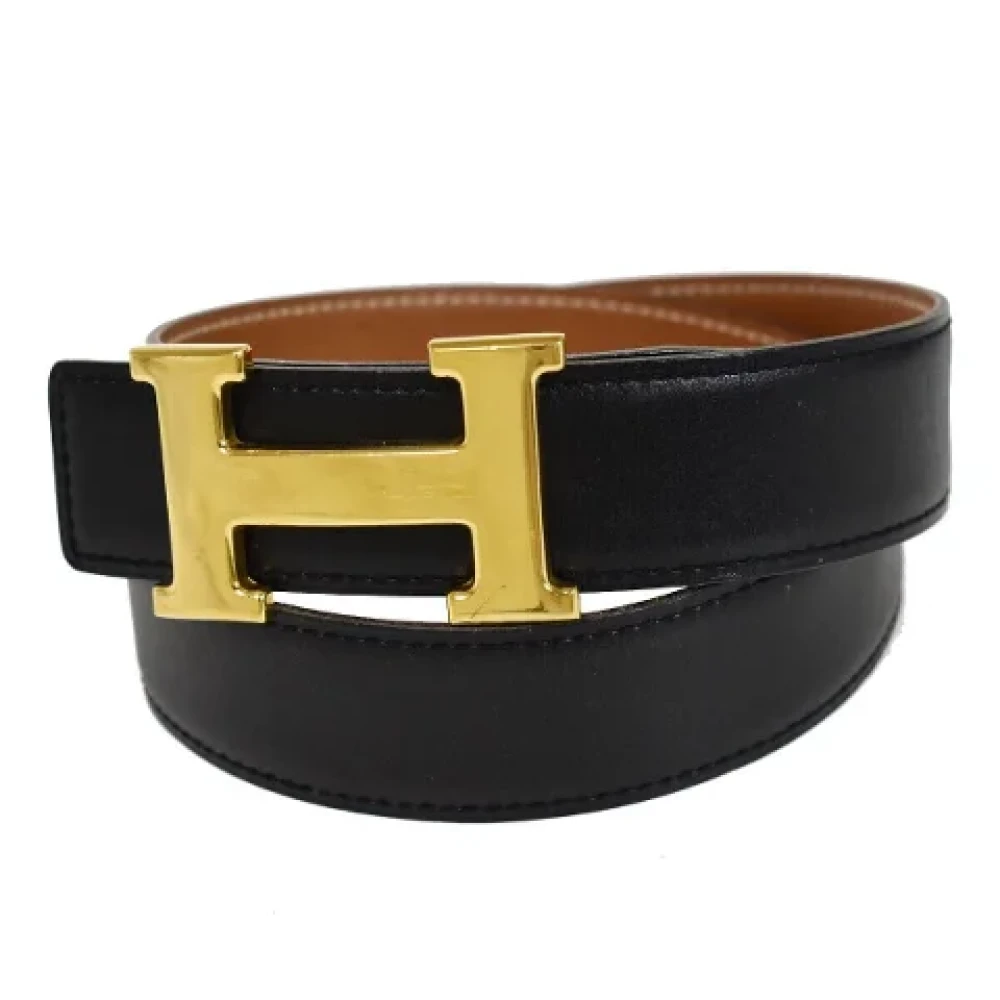 Hermès Vintage Pre-owned Leather belts Black Dames