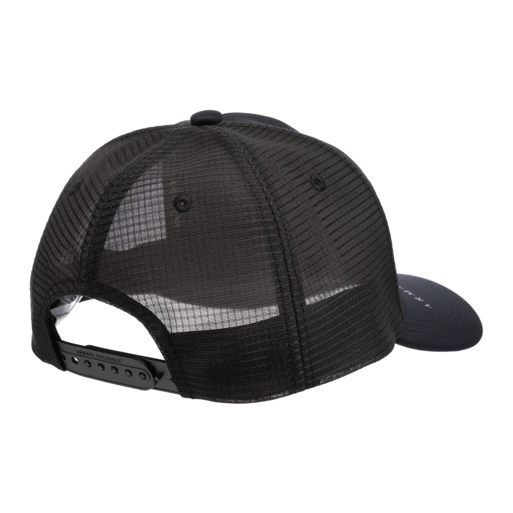 Armani Exchange Verstelbare Cap met Simpel Logo Black Heren