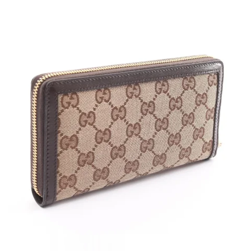 Gucci Vintage Pre-owned Canvas wallets Brown Dames
