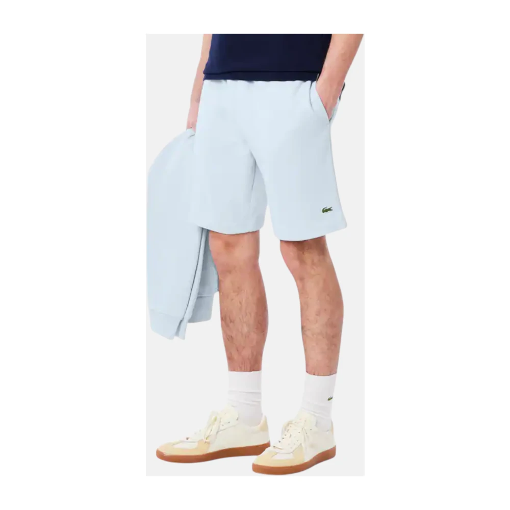 Lacoste Blauwe Katoenen Sweatshorts met Koord Blue Heren