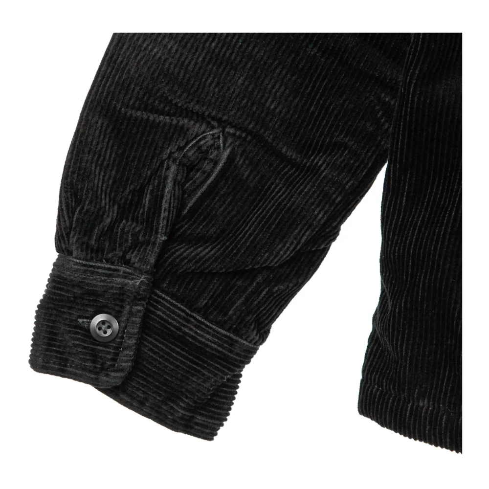 Carhartt WIP Fluwelen Gewatteerd Overhemd Jas Black Heren