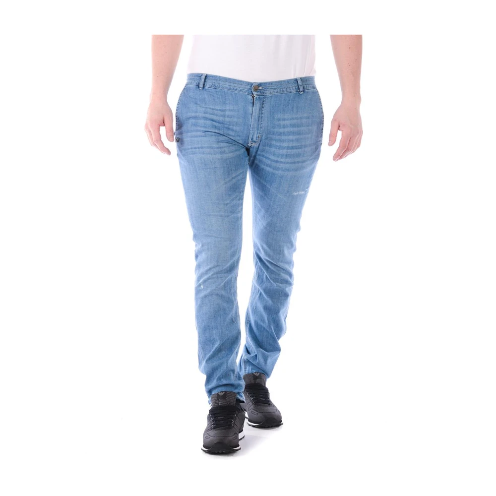 Daniele Alessandrini Men's Blue Slim Fit Jeans, W36, Classic Denim Jeans