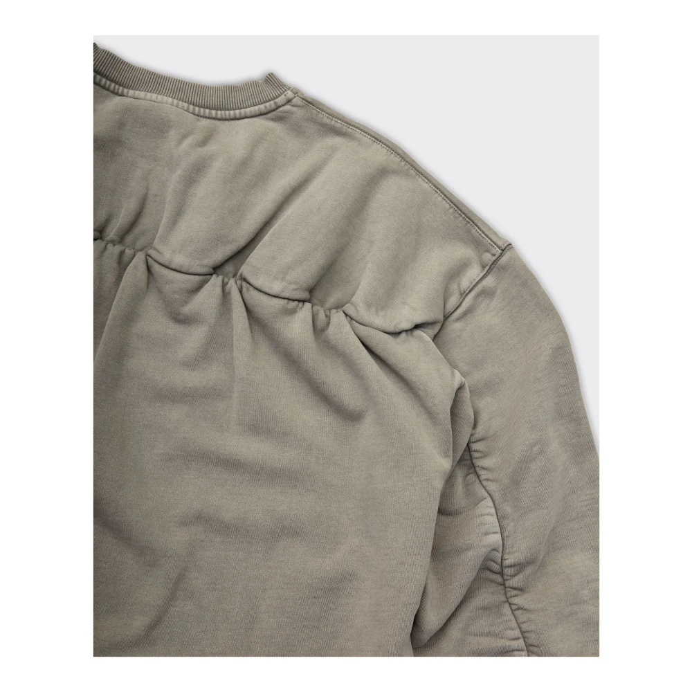 A-Cold-Wall Zwart Gewassen Crewneck Sluier Green Heren