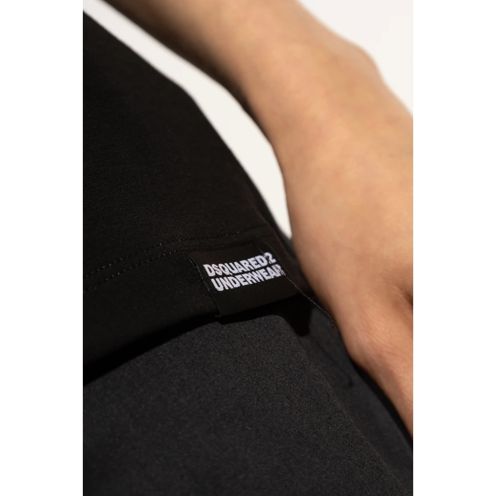 Dsquared2 T-shirt uit de ondergoedcollectie Black Dames