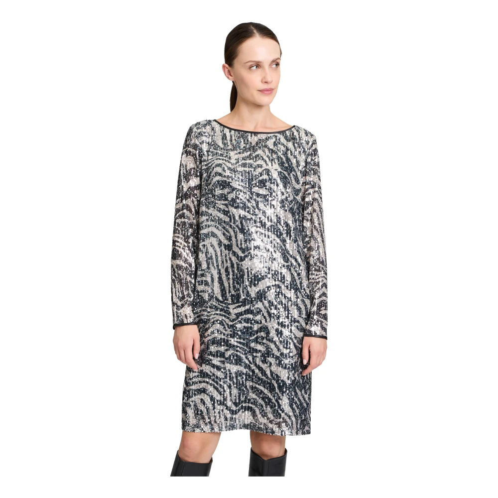 Betty & Co Paillettenjurk met boothals Multicolor Dames