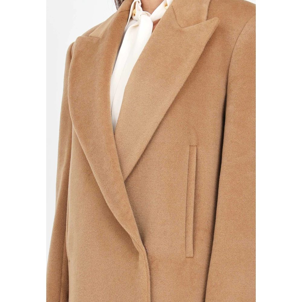 Max Mara Beige Extreem Jas Vrouwen Brown Dames