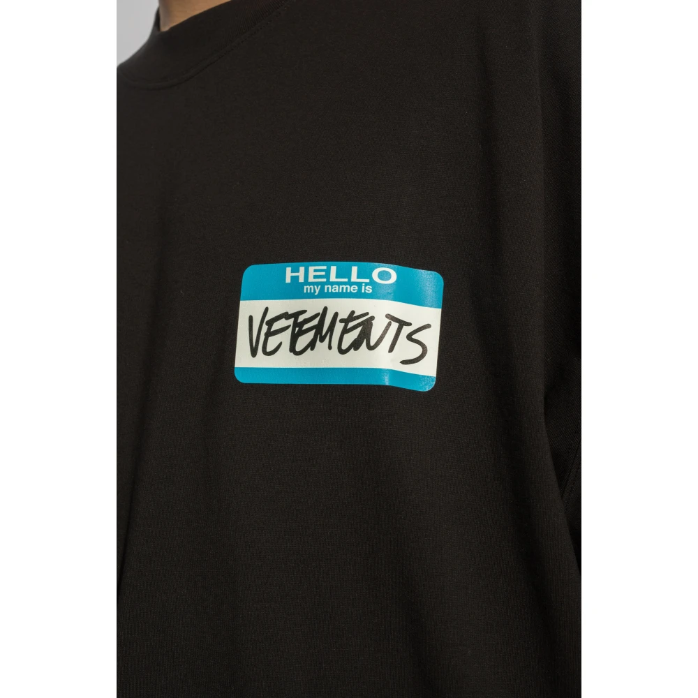 Vetements Oversized T-shirt Black Heren