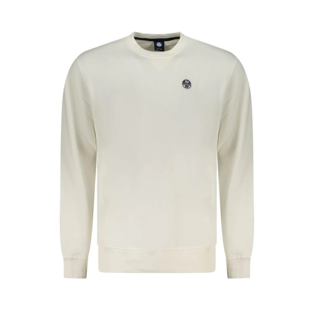 North Sails - Klassisches Baumwoll-Sweatshirt Mit Rippbündchen - Sweatshirts & Hoodies - Herren - Weiß - Xl - Bild 4