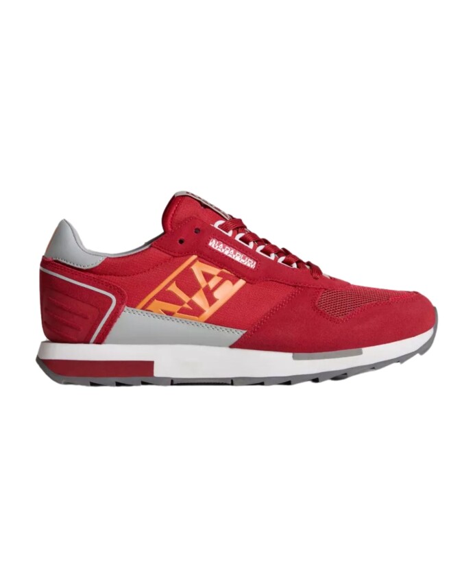 sneakers-en-cuir-daim-rouge