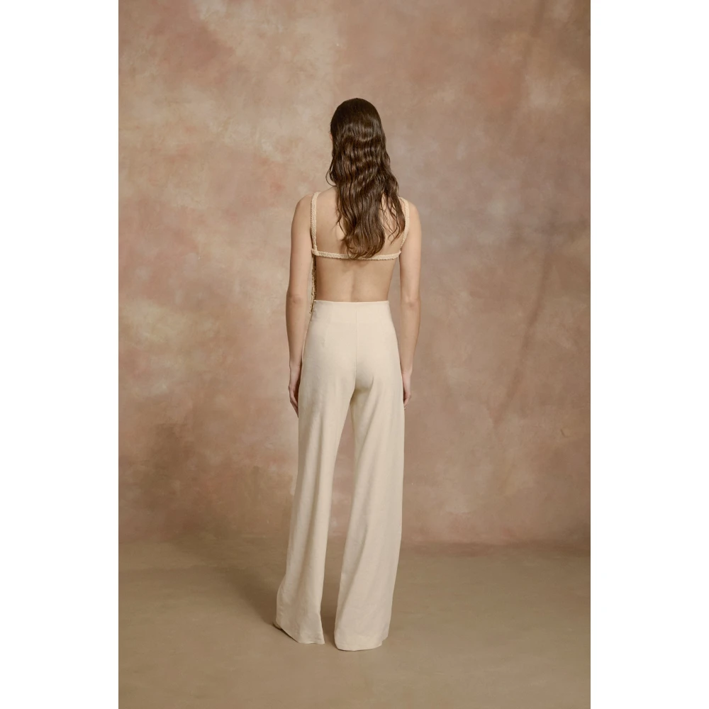 Cortana Hanami beige katoenen gebreide top Beige Dames