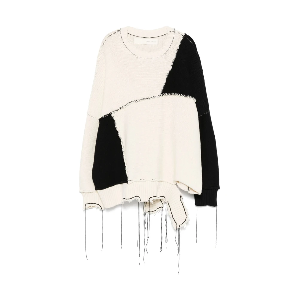 Isabel Benenato Beige Ribgebreide Trui met Vlechtdetails Multicolor Heren