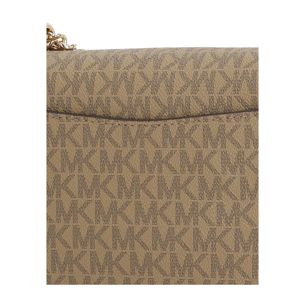 Michael Kors Bruine Schoudertas met Monogram Patroon Brown Dames