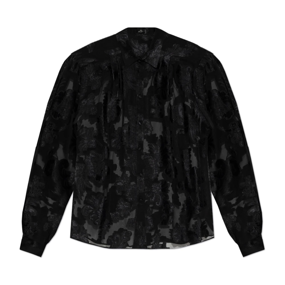 ETRO Transparante shirt Black Dames