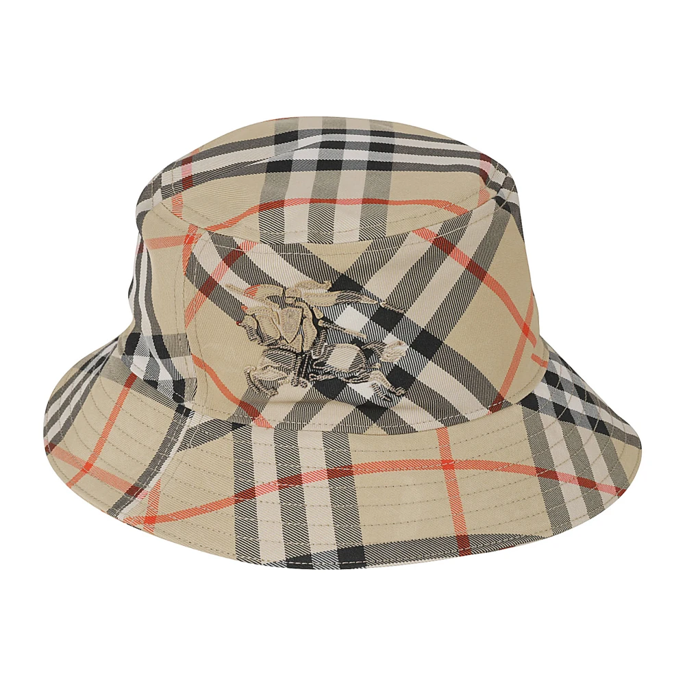 Burberry Check Bucket Hoeden Beige Dames