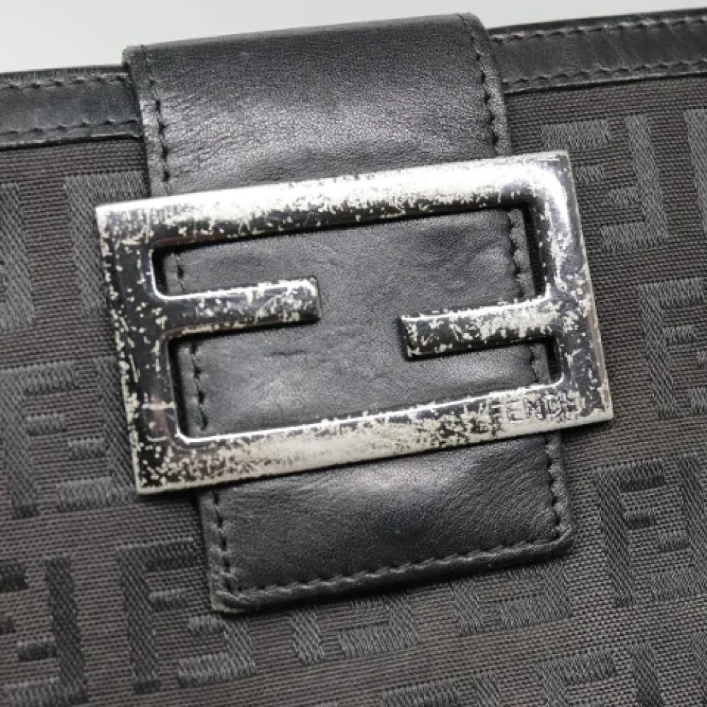 Fendi Vintage Pre-owned Canvas wallets Black Dames