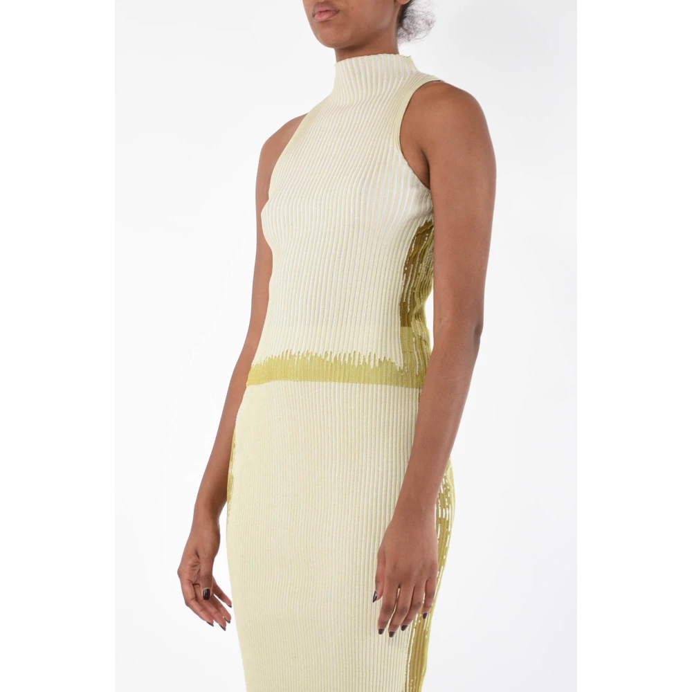 Roberto Collina Knitted Dresses Green Dames