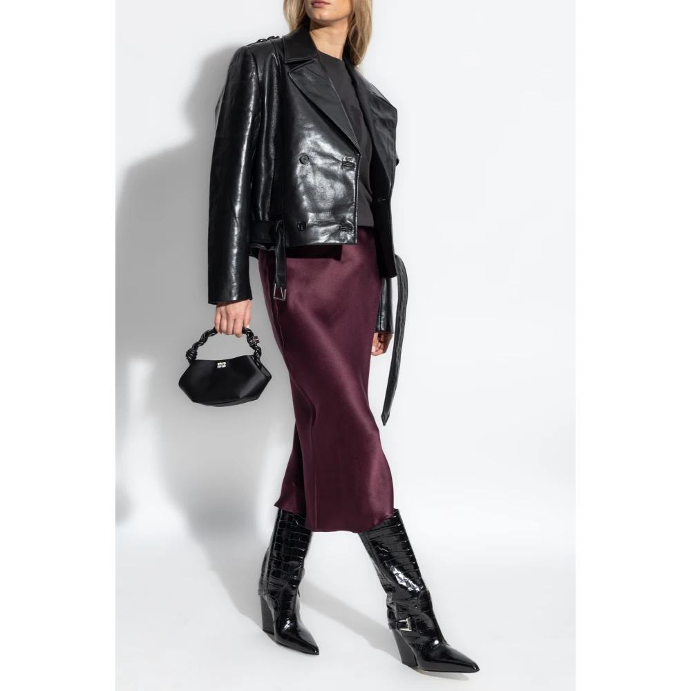 Anine Bing T-shirt Jaylin Black Dames