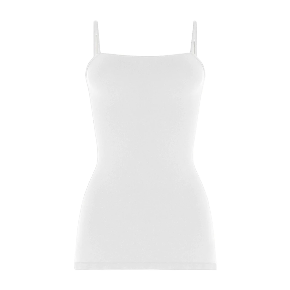 Wolford White Sleeveless Tops, Female, Xs, Hawaii Top