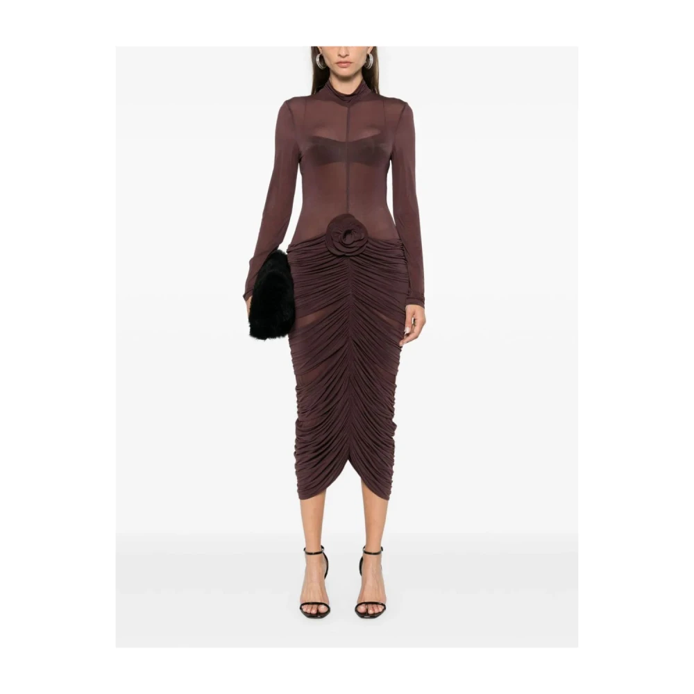 Magda Butrym Burgundy Elegant Jurk Red Dames