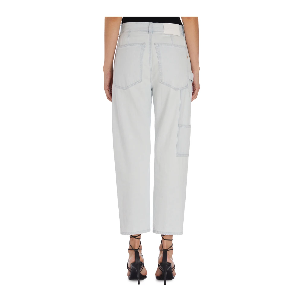 Dondup Straight Trousers White Dames