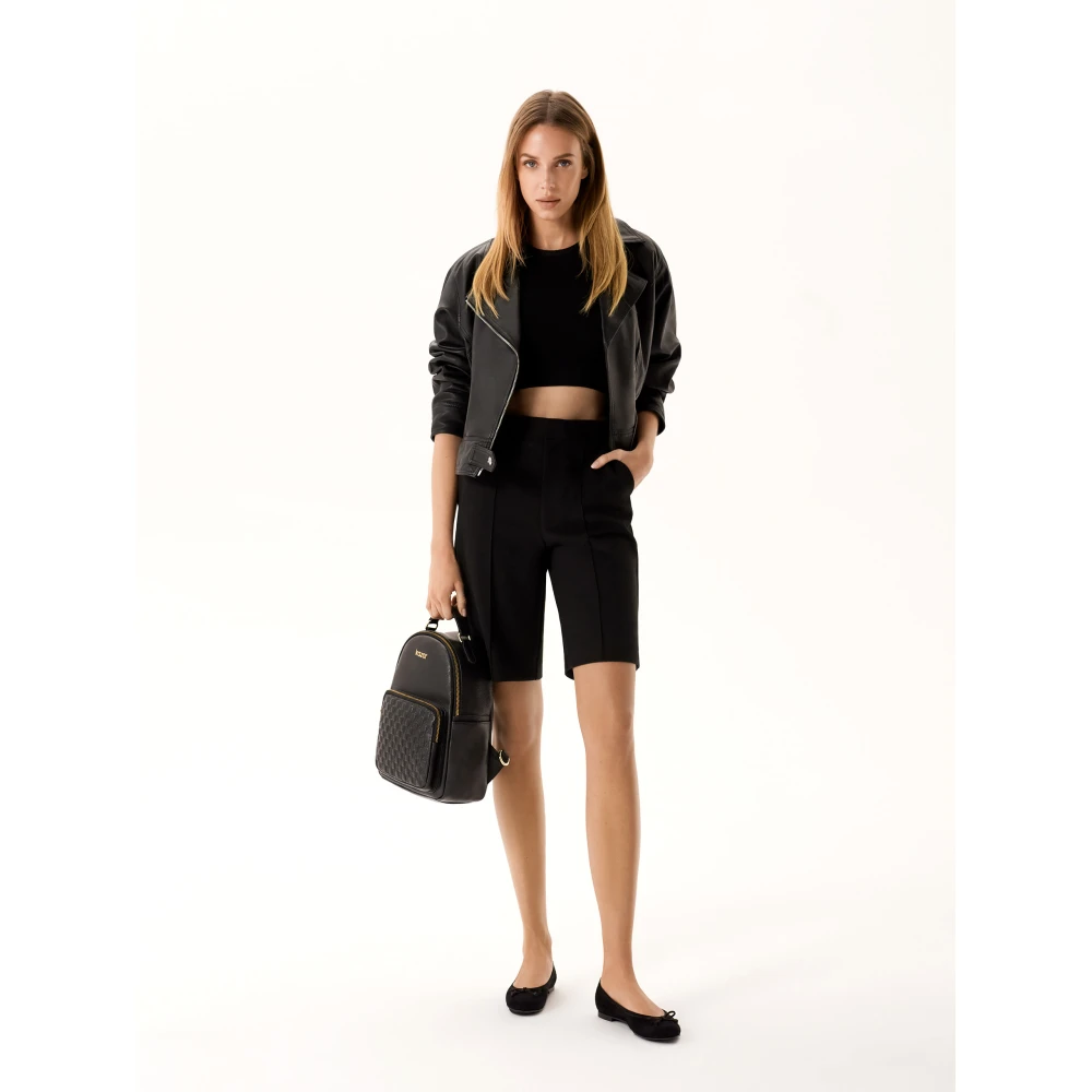 Kazar Urban Style Leren Rugzak met Reliëfpatroon Black Dames