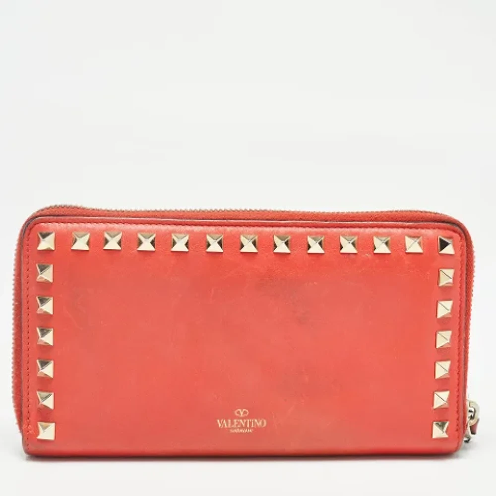 Valentino Vintage Pre-owned Leather wallets Red Dames