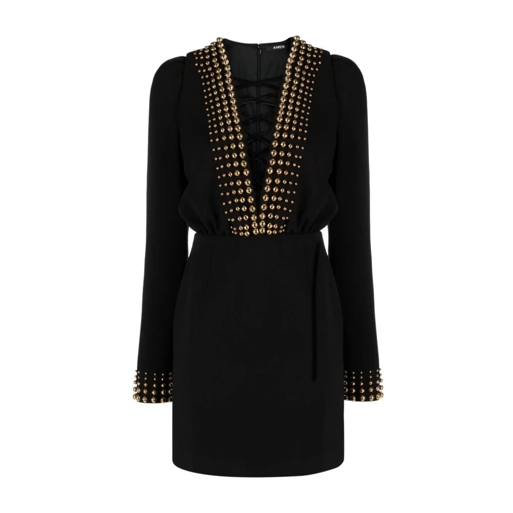 Amen Chic Day Dress Black Dames