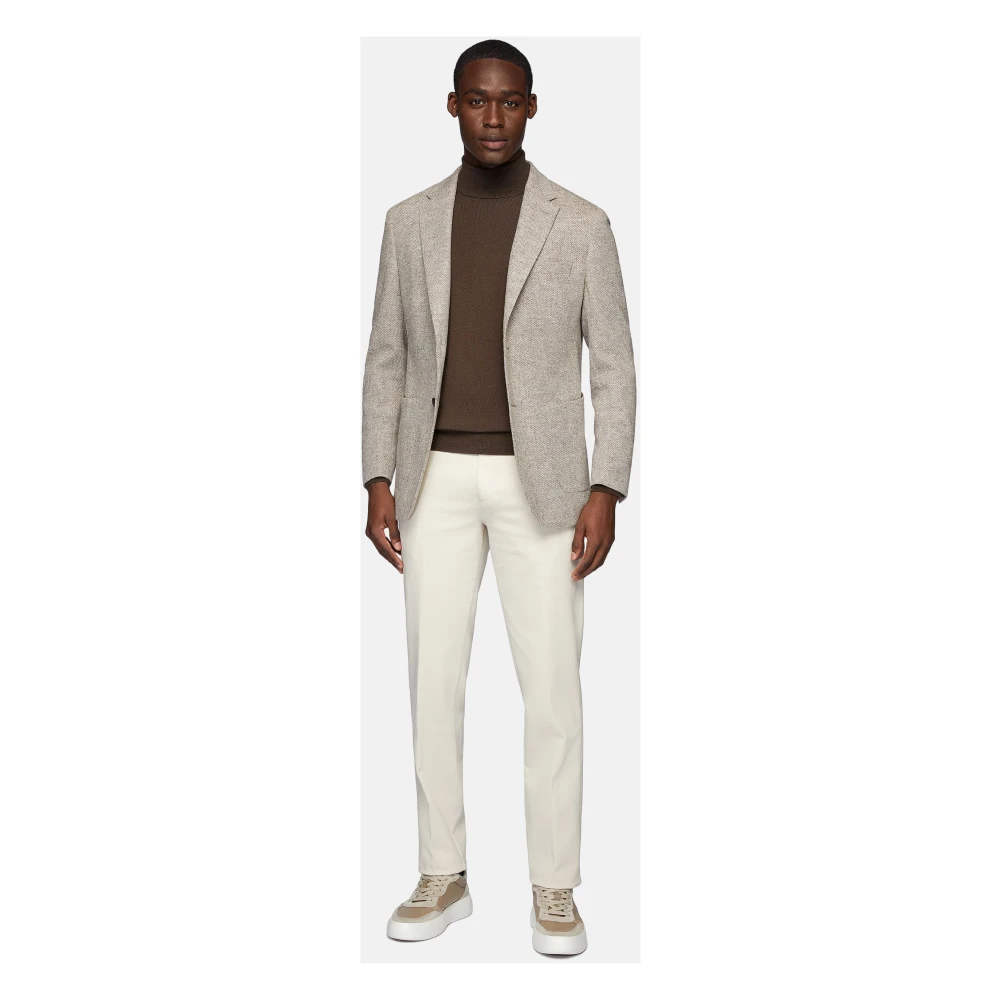 Boggi Milano Jas van zuivere wol Beige Heren