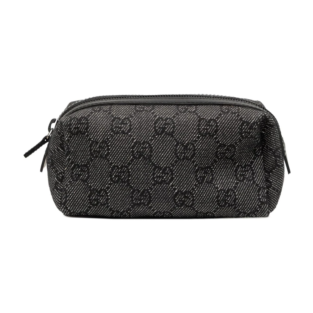 Gucci Vintage Women's Gray Pre-Owned Cosmetic Pouch