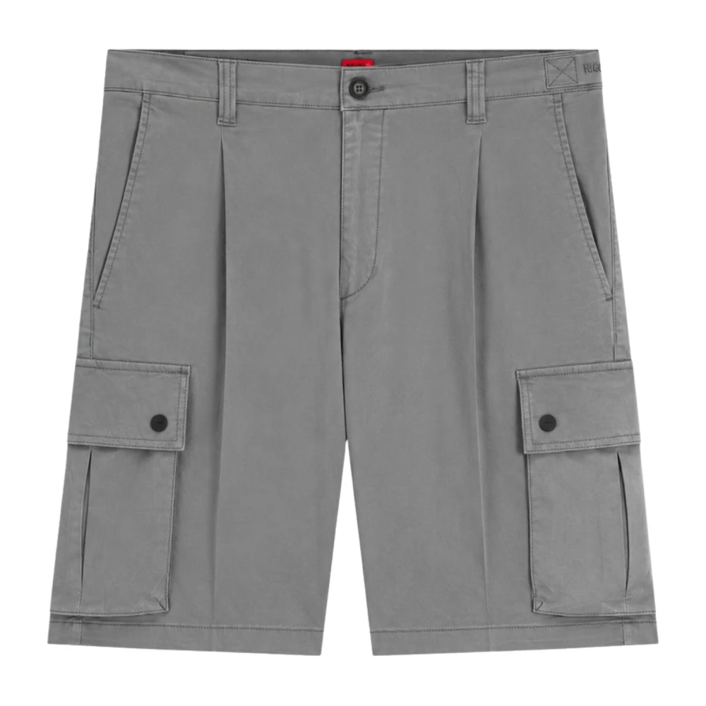 Hugo Men's Gray Casual Shorts, S, Bermuda Cargo Shorts