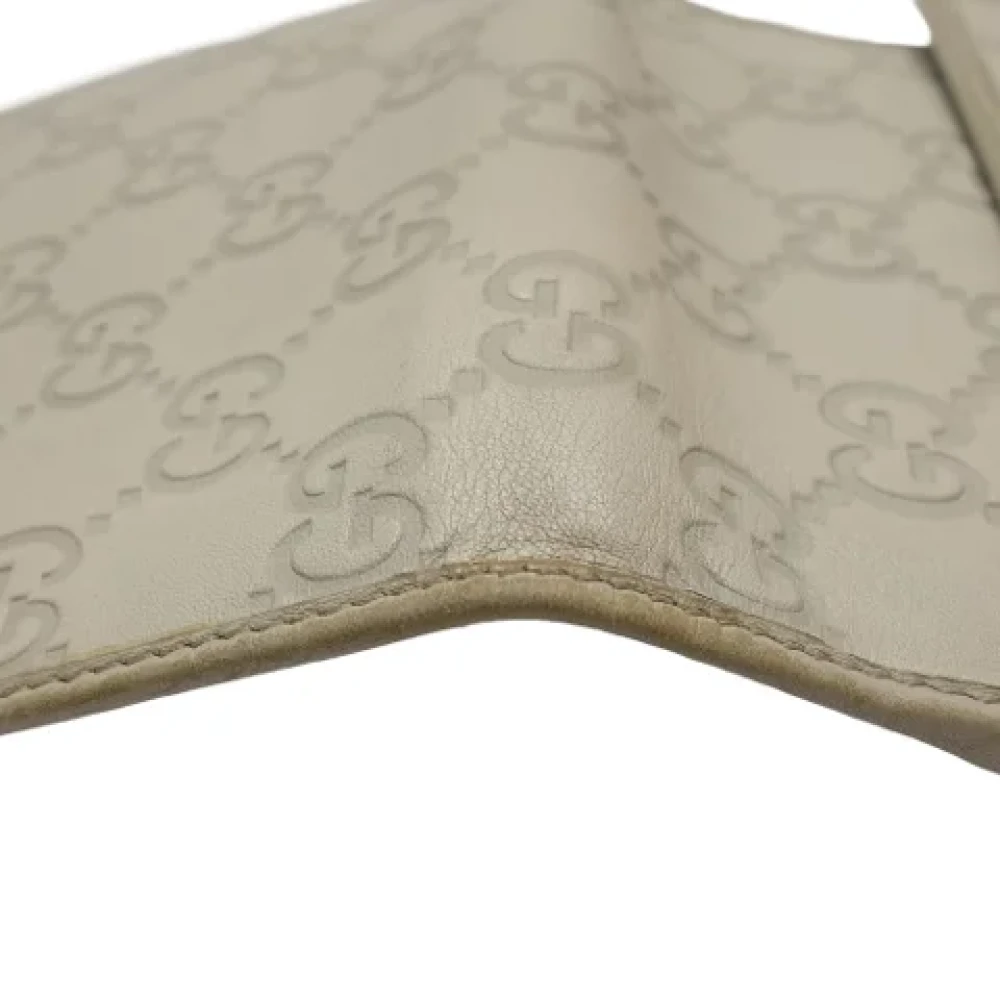 Gucci Vintage Pre-owned Leather wallets Beige Dames