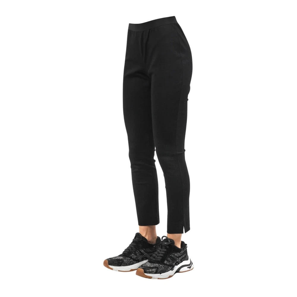 Liviana Conti Zwarte Leggings van Technische Stof Black Dames