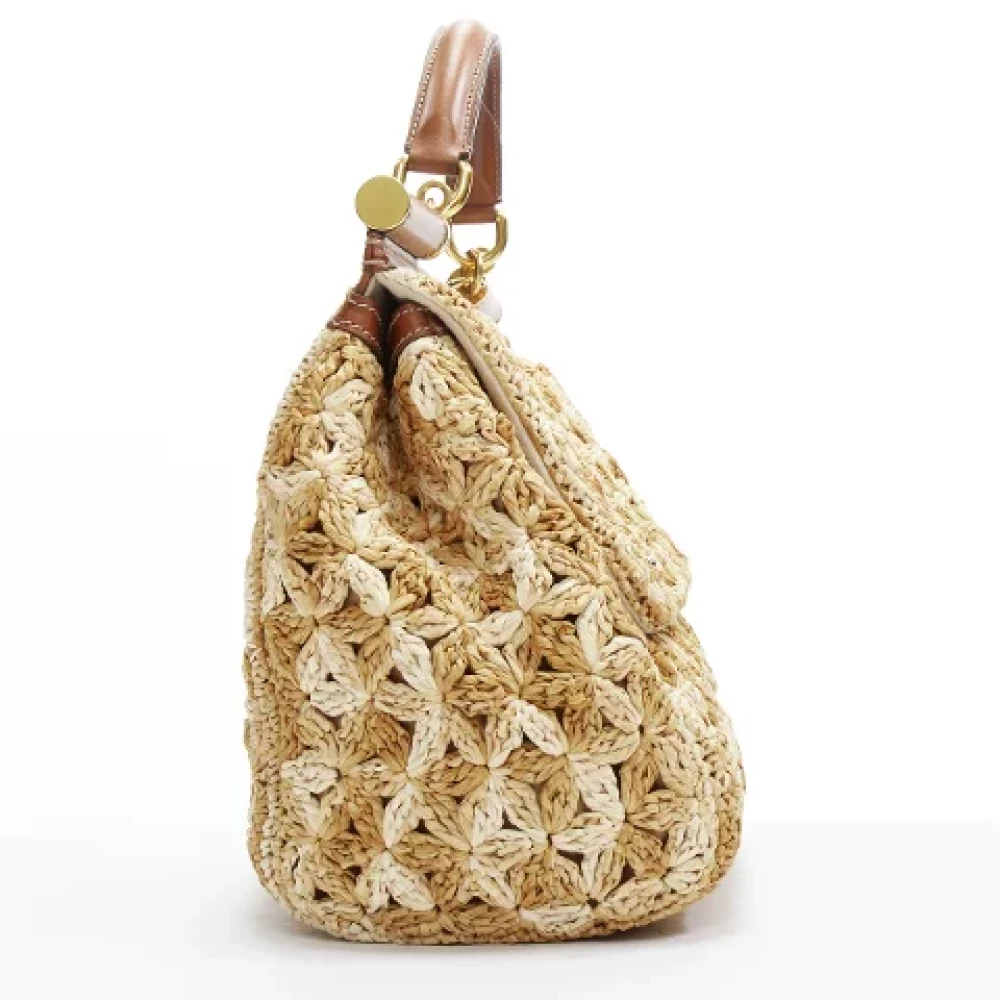 Dolce & Gabbana Pre-owned Raffia crossbody-bags Beige Dames