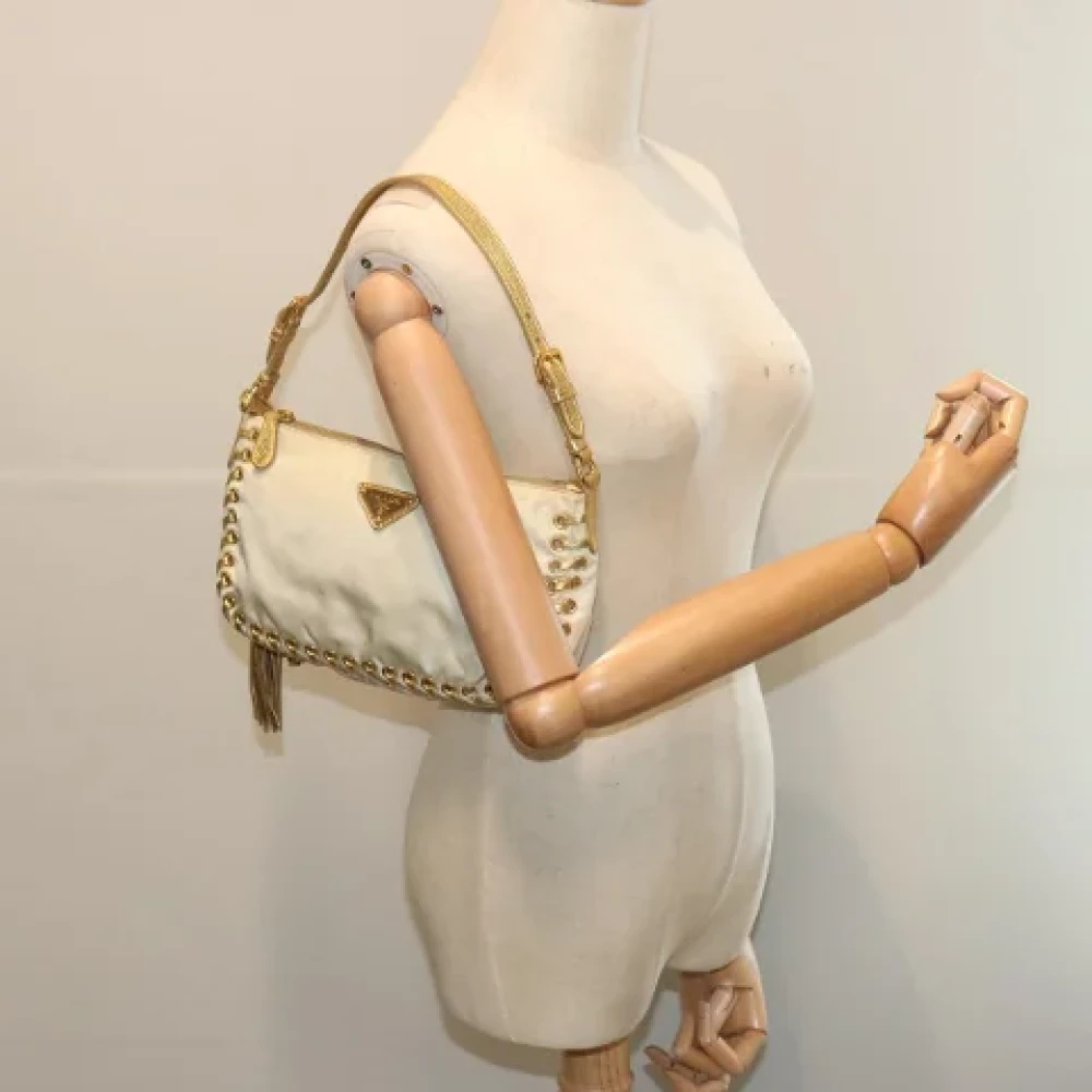 Prada Vintage Pre-owned Fabric prada-bags Beige Dames