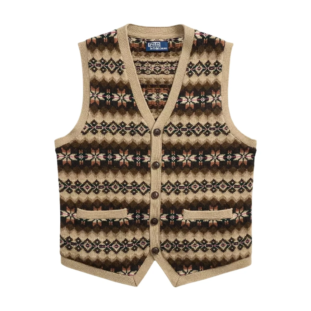 Ralph Lauren Wollen vest Brown Heren