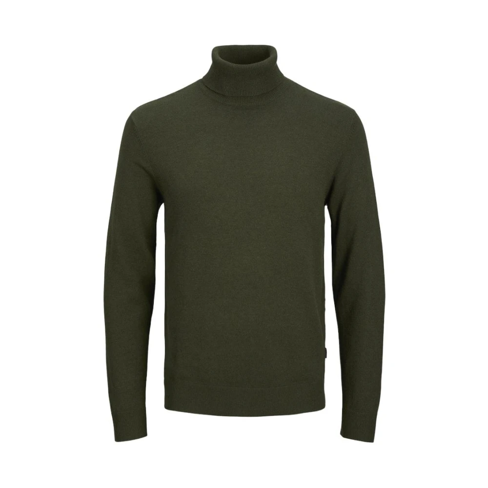 jack & jones Groene Gebreide Rolhals Trui Green Heren