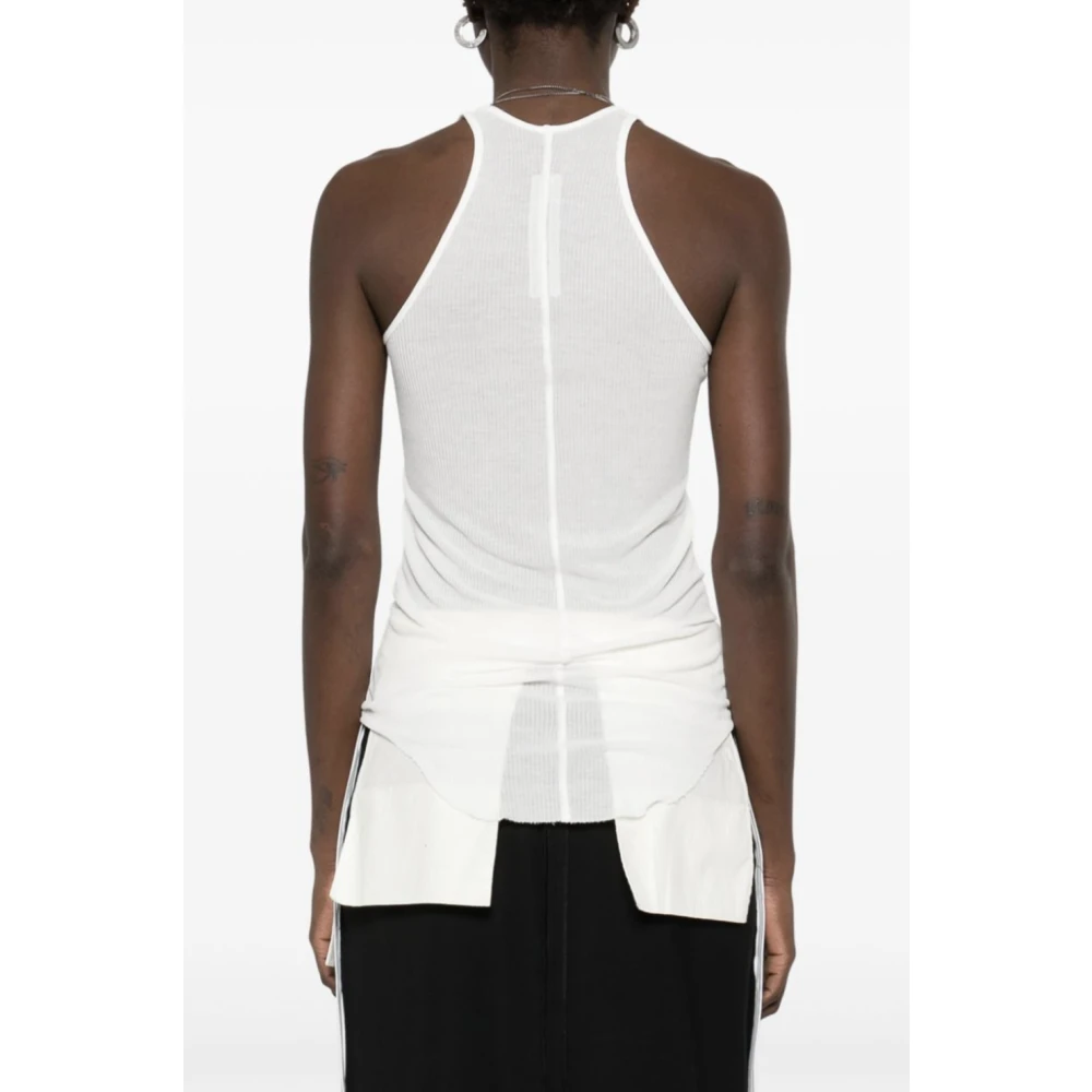 Rick Owens Rib Tanktop in Melk White Dames