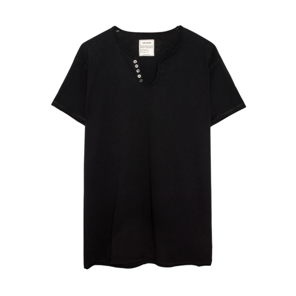 Zadig & Voltaire Zwarte Monastir T-shirt Black Heren