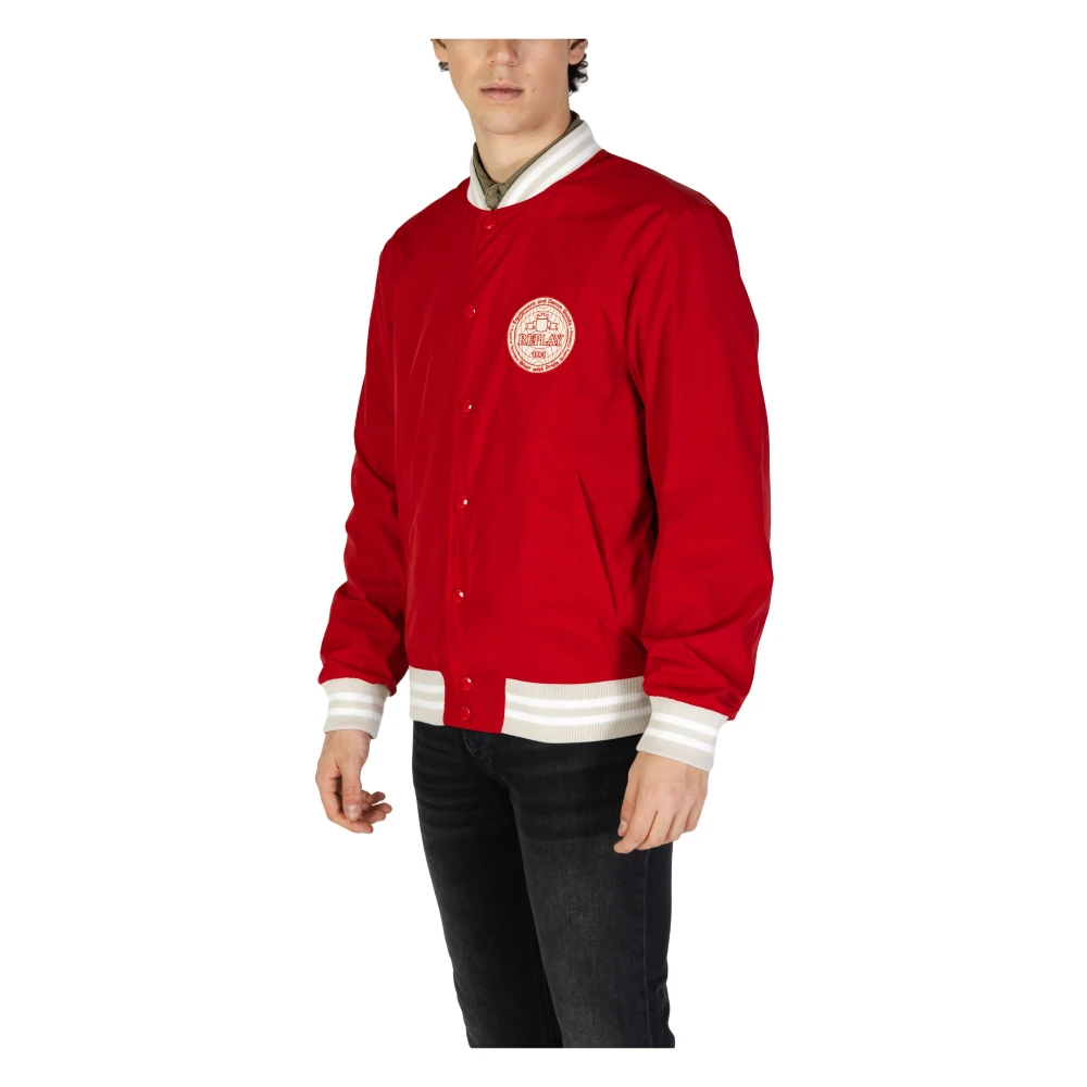Replay Varsity Bomberjack Red Heren